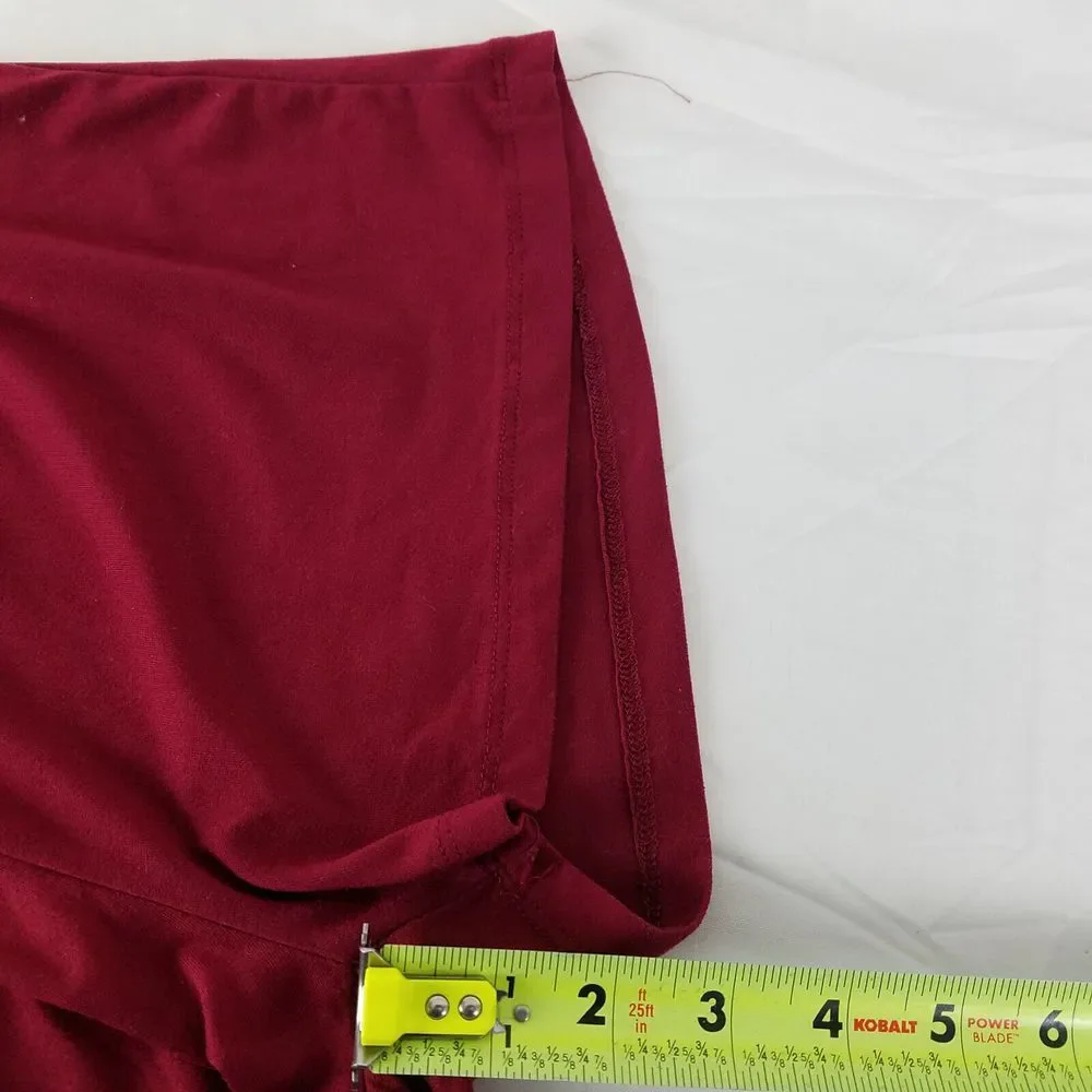 Love Fit Shorts Womens 24 Red High Rise Casual Pull On Stretch Waist by‎ Galit